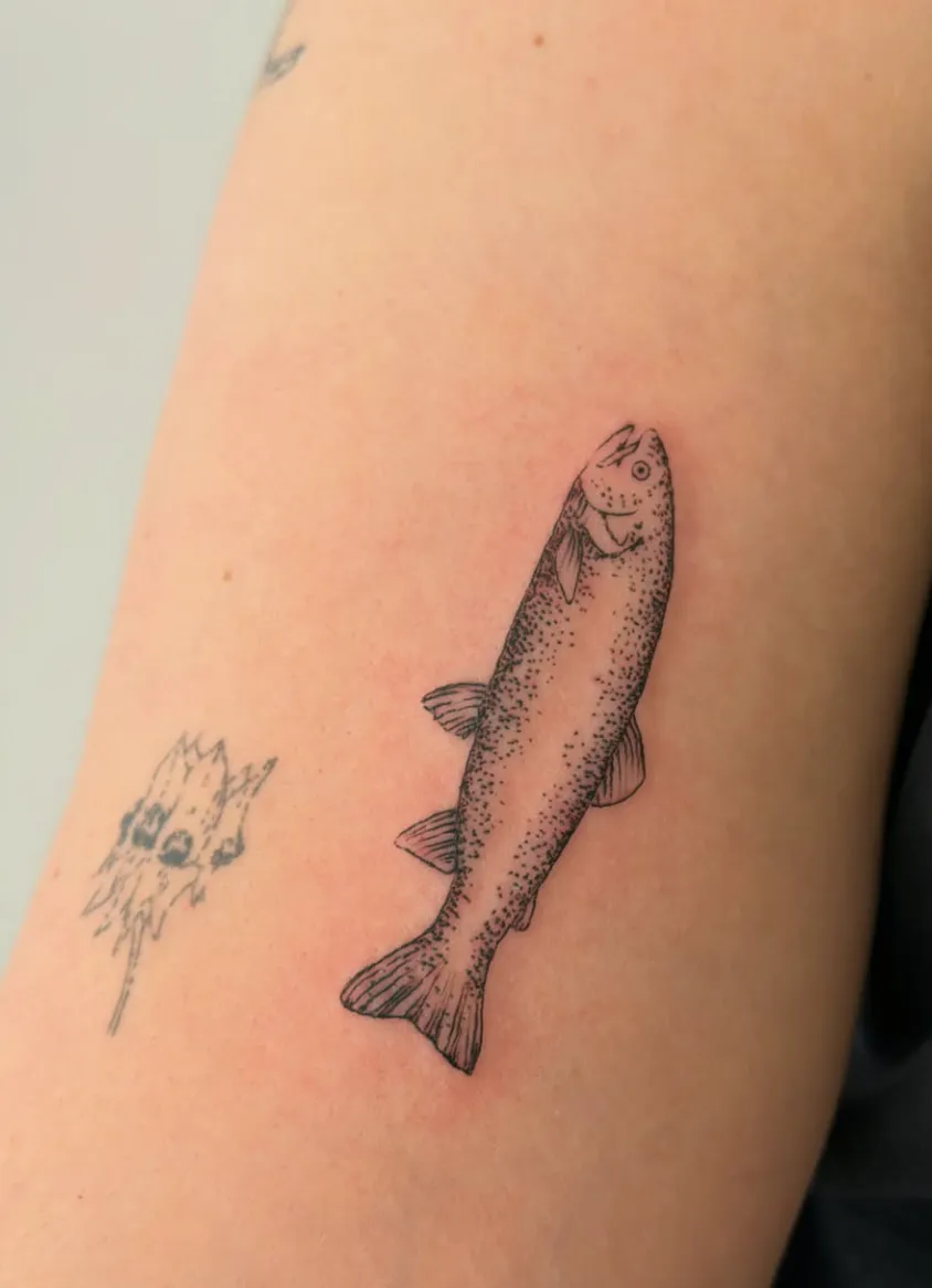 Trout on arm